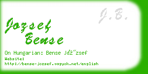 jozsef bense business card